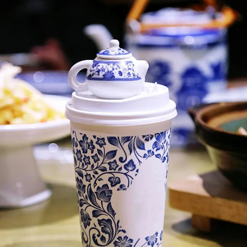 40ml Flower Porcelain Teapot Exquisite Chinese Style Mini Ceramic Teapot Ornaments Home Decoration Traditional