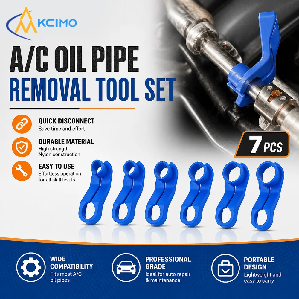 7Pcs Auto Repair Tool Set For AC Fuel Transmission Oil Cooler Line Car Fuel Pipe Air Conditioning Hose Removal Separator Repair