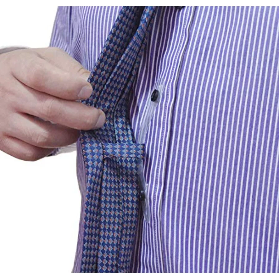 ربطة عنق غير مرئية يبقى حارسًا للارتداء الرسمي والملابس التجارية، بديل حصري آمن لربط المسامير أو قضبان التعادل مع عدم وجود