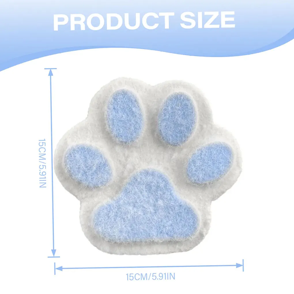 PVC-Katzenpfoten-Relief-Squeeze-Katzenspielzeug, handgefertigt, große Katze, handgefertigt, Plüsch-Katzenpfoten-Squeeze, große Größe, weich und bequem, Blau