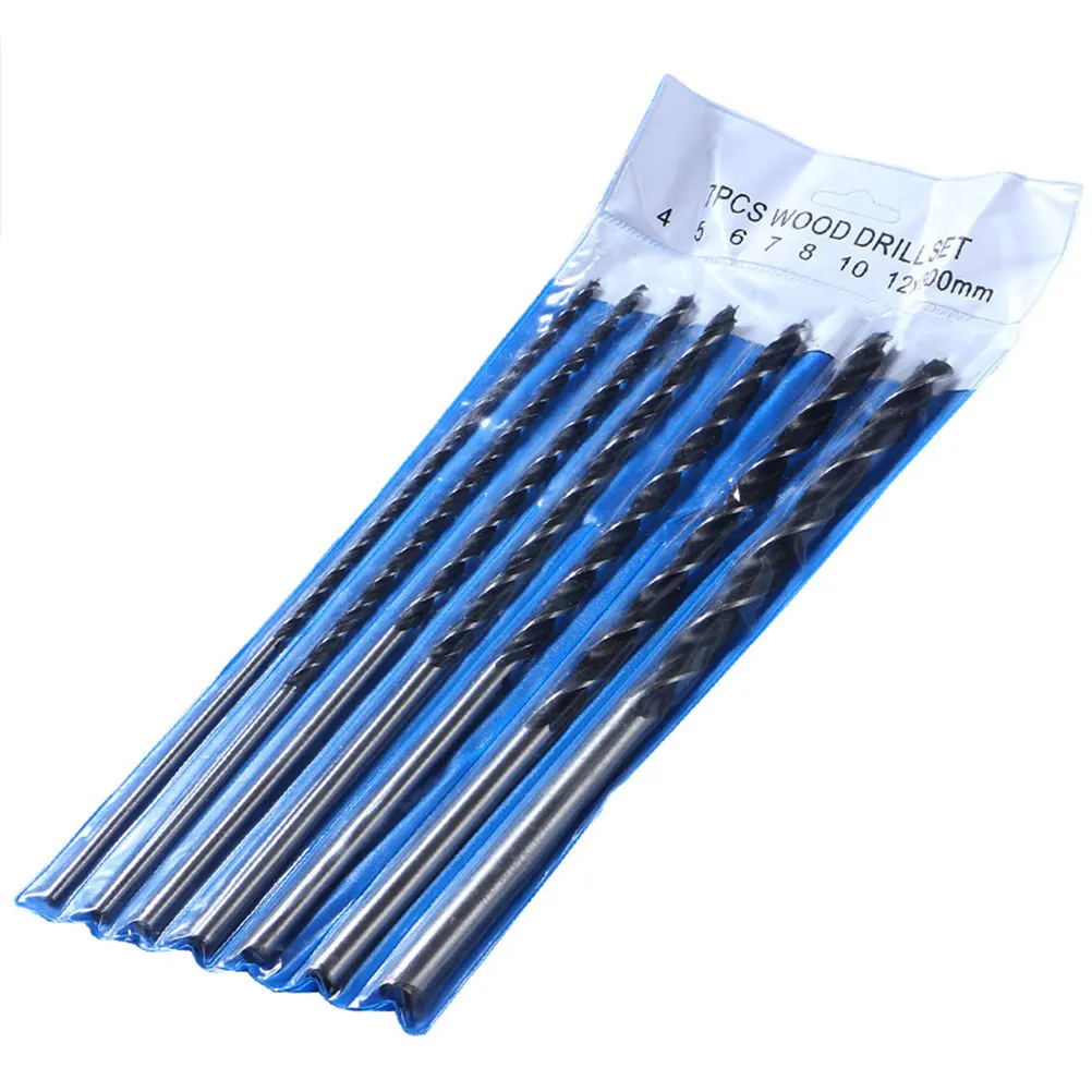 

1Set Wood Drill Bit Set Extra Long High Carbon Steel for Hardwood Plywood PVC Drilling Fast Cutting Woodworking Drill Bits