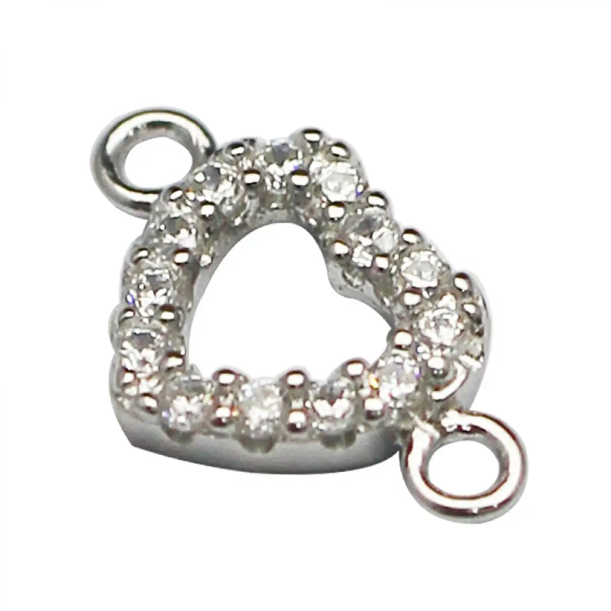 Beadsnice 925 الفضة الاسترليني شكل قلب موصل المجوهرات اليدوية صنع سوار العنصر لها ID21429
