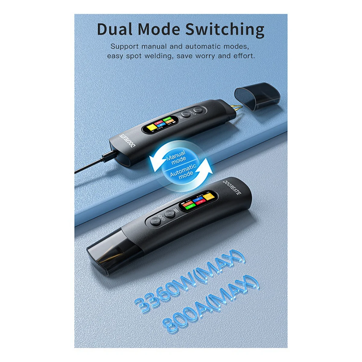 A83Z  99-Layer Welding Gears Handheld Spot Welder Adjustable Portable Digital Display Mini Spot Welding Machine