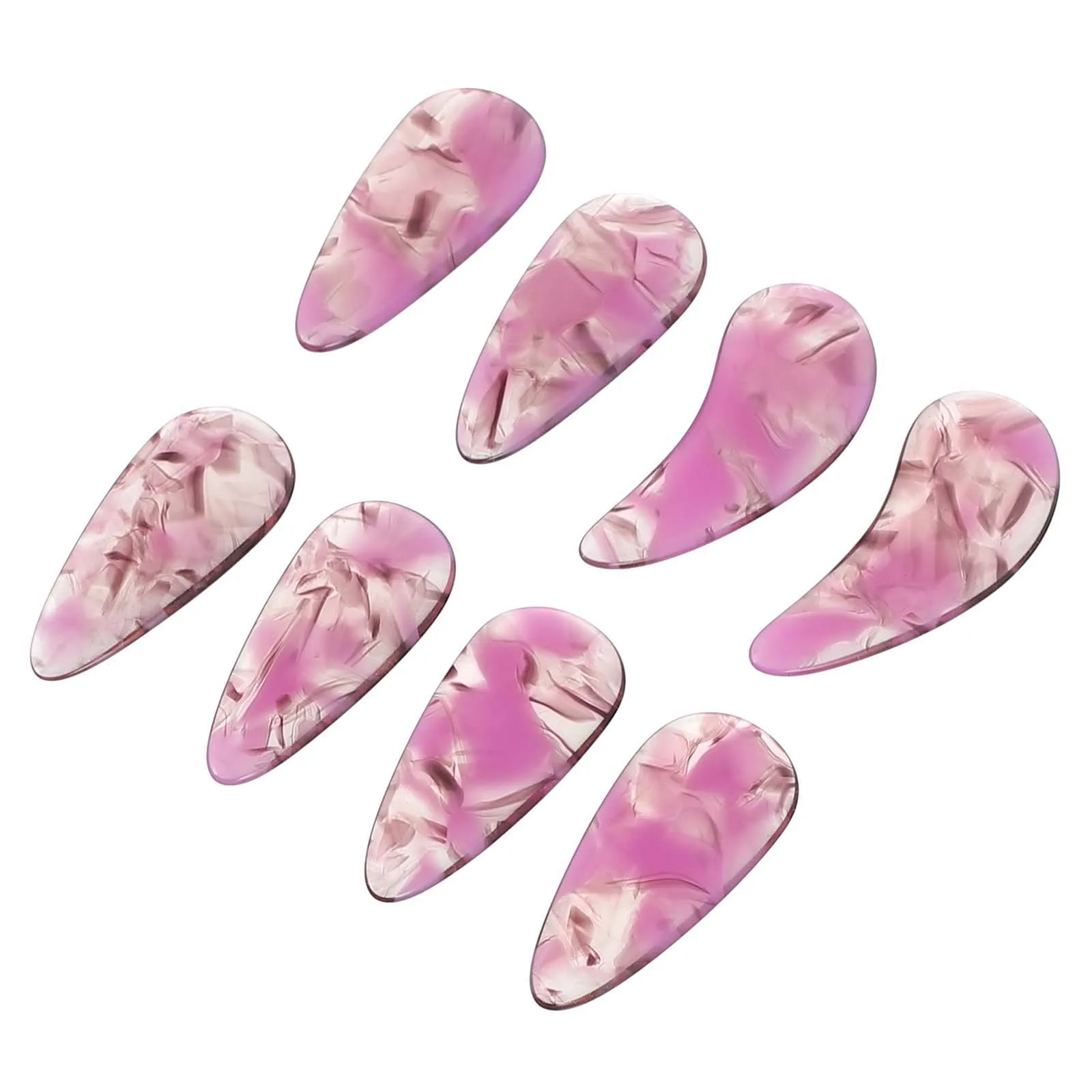

8 Pcs Guzheng Nails Supple Hard Moderate Warm Textured Strong Penetration Groove Design Fit Smooth Corners Protect Fingers