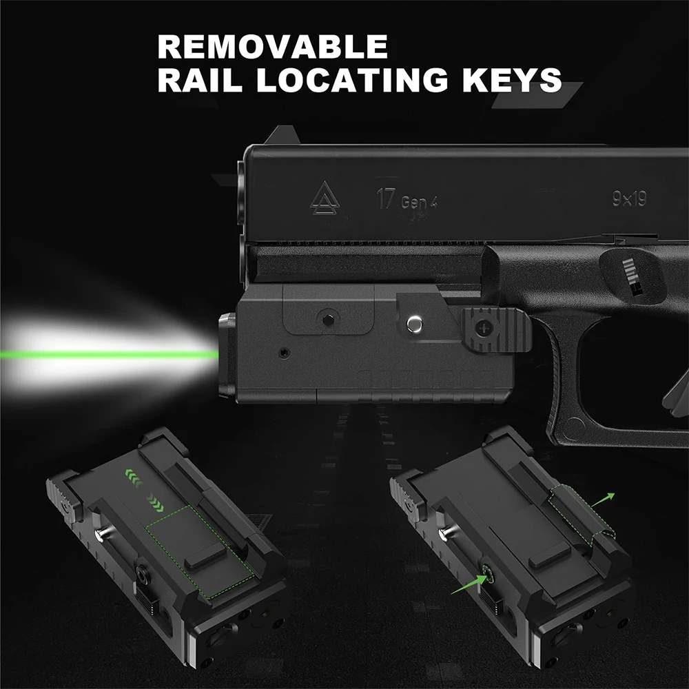 Imagem -05 - Combo de Luz Laser Vermelho e Verde para Rifle Arma Tática Lanterna Compacta 700 Lumens