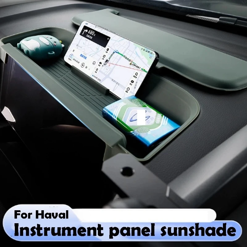 

For Haval H9 2024 Instrument Panel Sunshade Silicone Box Shading Storage Car Accessories