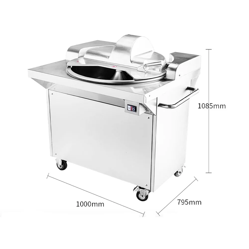 

Industry Automatic Meat Bowl Cutter 20L Chopper Mixer Machine Meat Ball Chopping Machine Small Sausage Bowl Cutter