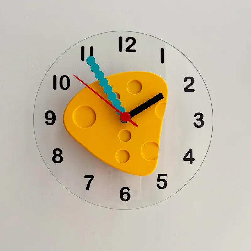 Korean Creative Wall Watch Modern Interior Aesthetic Design Silent Minimalist Clock Wall Cartoon Cute Horloge Home Decoration