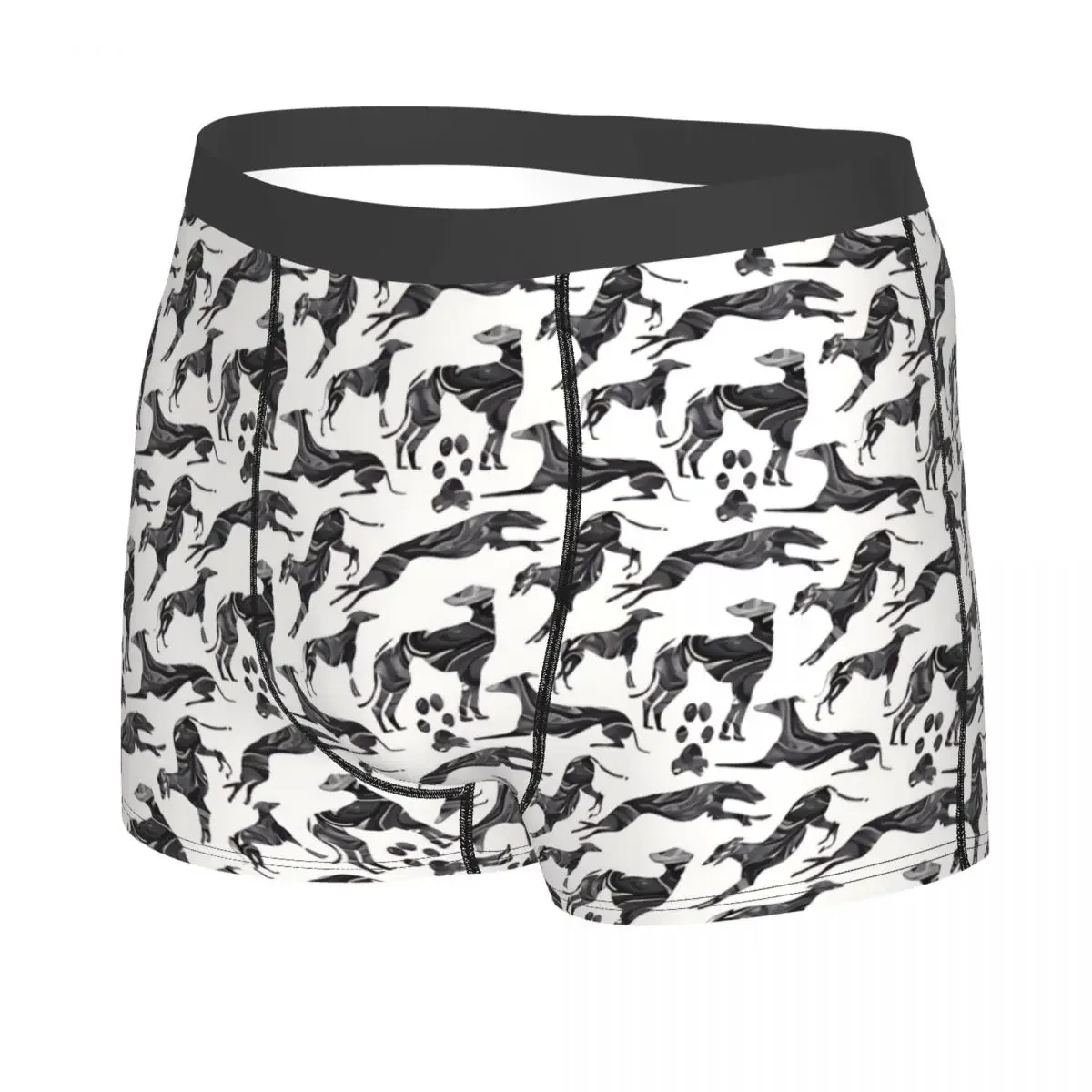 Marble Lous Greyhound Silhouettes Men Boxer Briefs Geryhound Greyhounds Dog Highly Breathable Underwear Top Quality Print Shorts