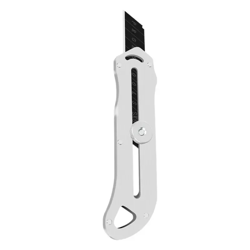 New Stainless Steel Utility Knife 18mm Steel Wallpaper Knife Holder Durable Sturdy Fast Cutting Manual Lock For Comfortable Grip