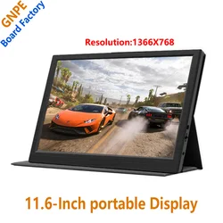 Pantalla LCD de 11,6 pulgadas, pantalla secundaria portátil tipo C Compatible con HDMI para Switch, PS4, Xbox, Raspberry Pi, ordenador, PC, teléfono móvil