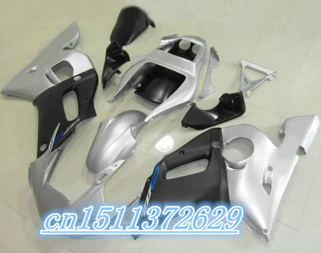 

silver ABS Injection Fairings For YAMAHA R6 1998 1999 2000 2001 2002 Motorcycle Fairing YZF R6 YZFR6 98-02 Bodywork Custom