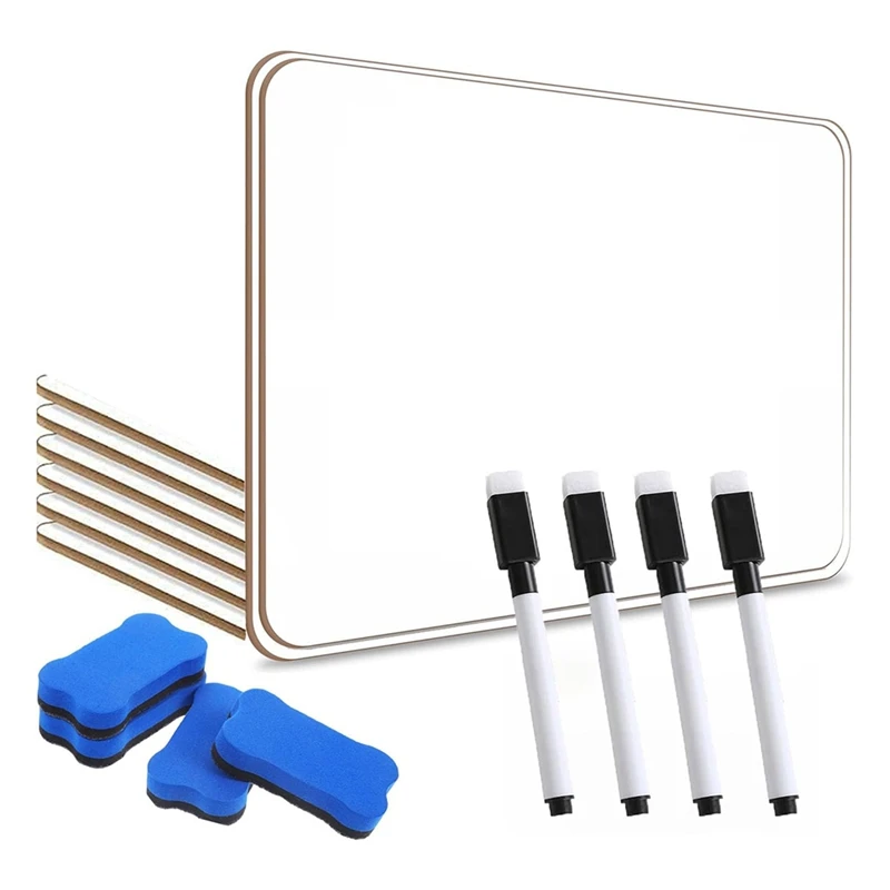 SR-Small Dry Erase Board,Mini Whiteboard Double Sided Portable For Students Teachers School Supplies Kit
