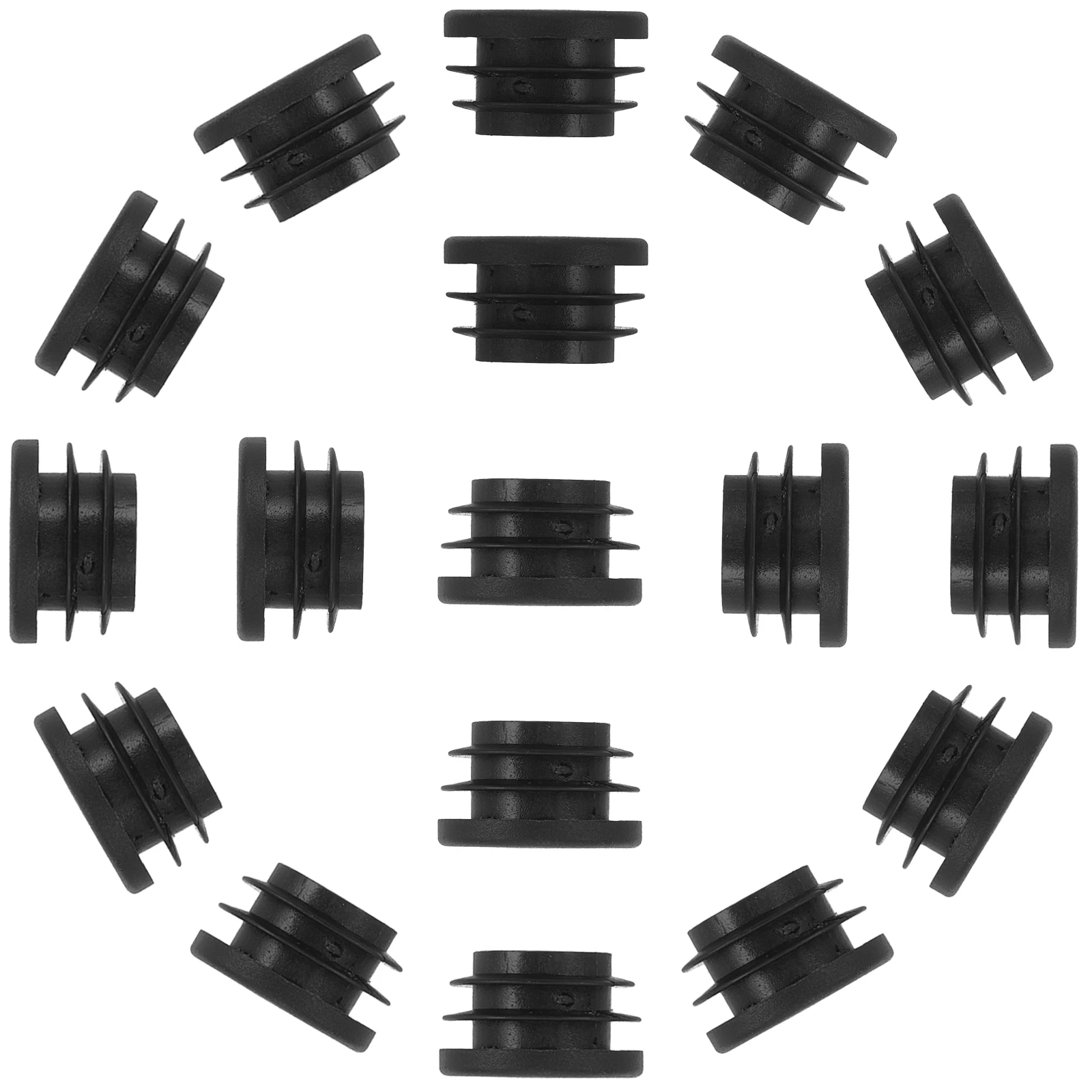 

40 pcs Plastic Plugs Round Tube Inserts Black Chair Leg Protectors Furniture End Caps Anti-Slip Floor Protection For Table Chair