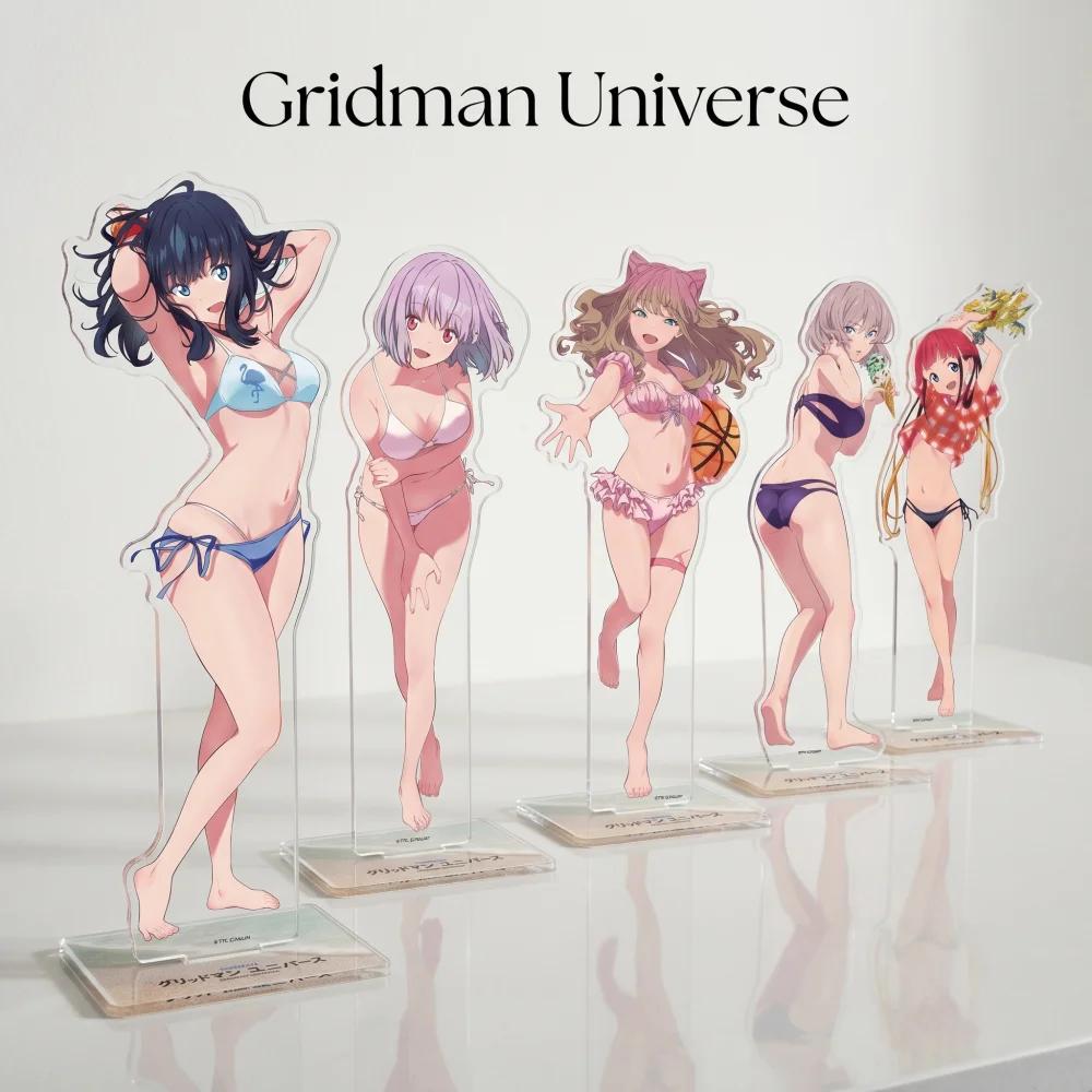 Аниме-фигурка Gridman Universe: Сексуальный купальник, Юме Минами, Рикка Такарада, акриловая подставка 15 см, брелок, украшение для стола, коллекционный подарок