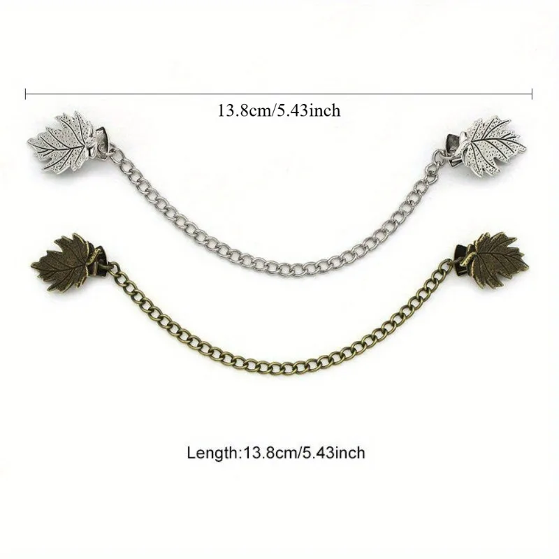 1Pc Vintage Flower Chain Cardigan Clip Retro Tassel Buckles Cloak Shirt Collar Women Brooch Pin Jewelry