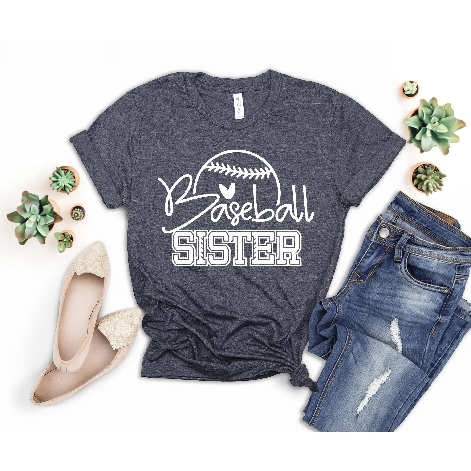 Baseball Sister T Shirt Fan Lover Game Day Biggest