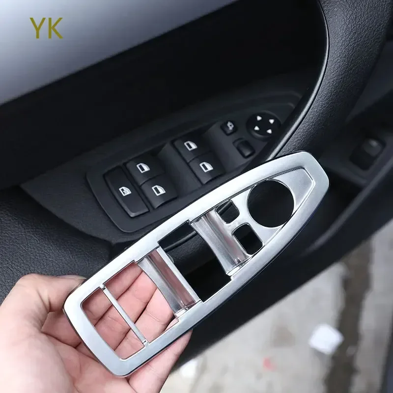 

Car Styling ABS Chrome Car Window Lift Switch Frame Trim Cover Sticker Interior Car Accessories For BMW X1 F48 X2 F47 2016-2020