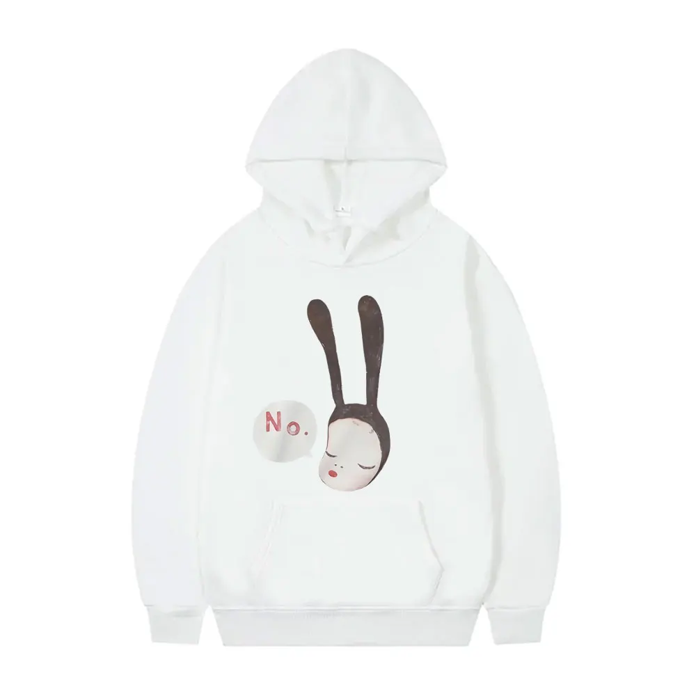 

Yoshitomo Nara Bunny Girl No Graphic Hoodie Unisex Fashion Art Aesthetic Trend Pullover Men Women's Casual Oversized Hoodies