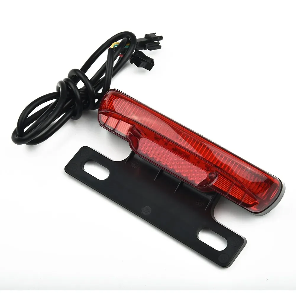 E-bike Rear Light Negative Pole Brake Tail Light LED 36V-48V Bicycle Rear Lamp LED-Warning Flash Lights Night Safety Cycling
