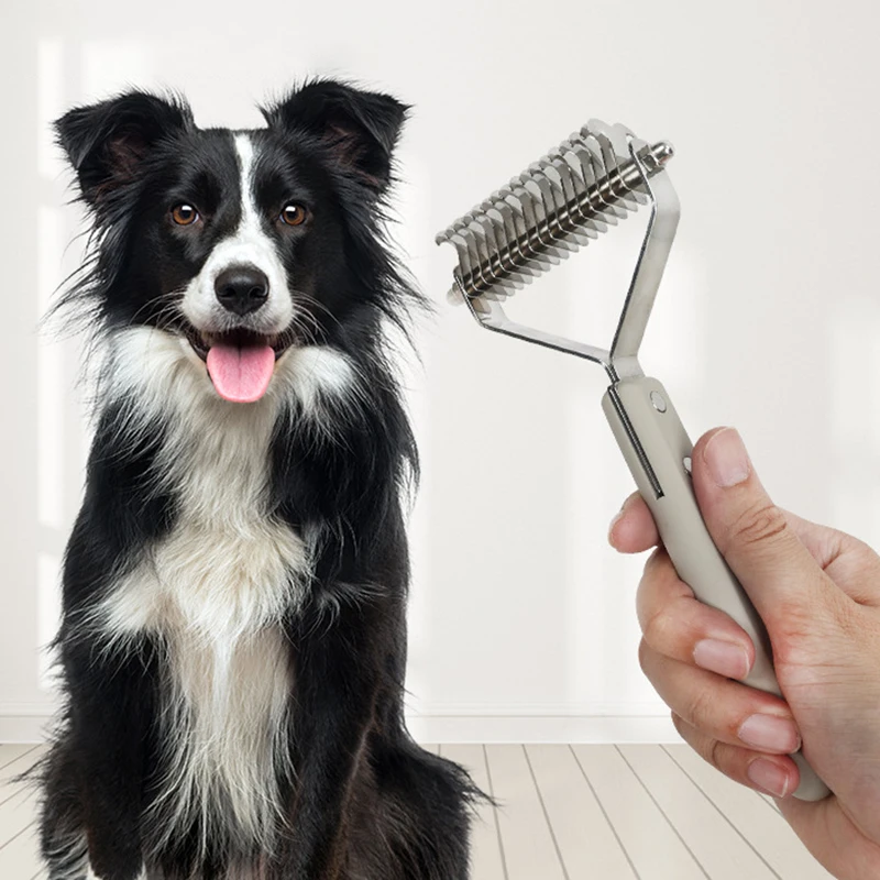 

Durable Solid Wood Double-sided Combs for Pet Hair Remover Washable Self Cleaning Salon Home Cat Brush Dog Grooming Equipment