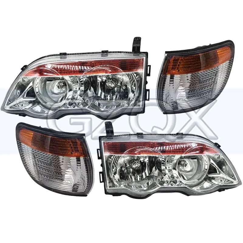 CAPQX A Set Front Head Light Head Lamp For Mitsubishi Delica L400 Space Gear Starwagon Headlight Headlamp Front Corner Light