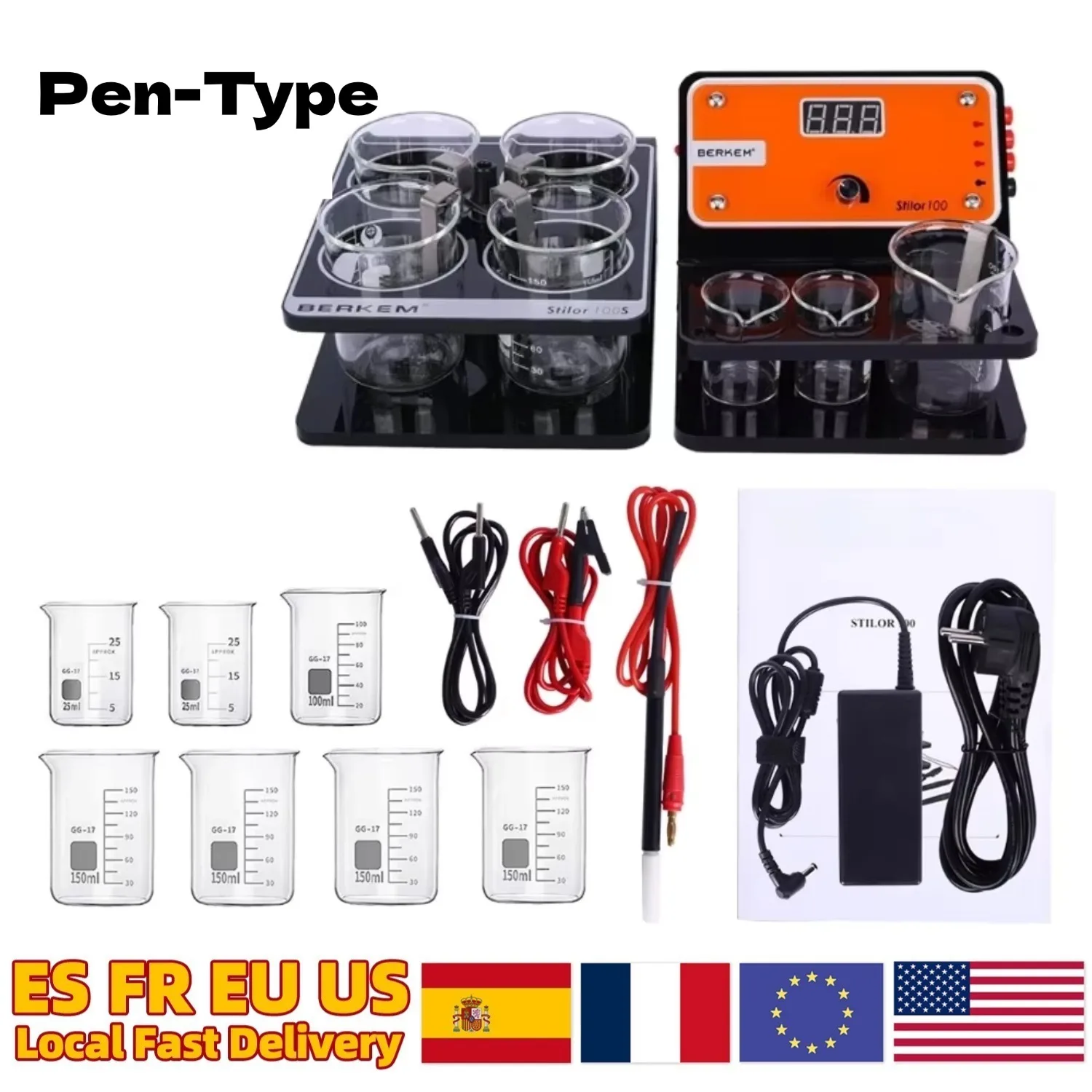 

110V Pen-Type Metal Jewelry Plating Machine DIY Decorative Beaker Electroplating Gold Silver Copper Pen Plating Tool Kit