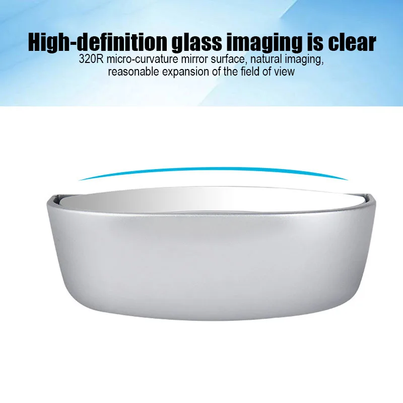 Car Reversing Blind Spot Large Field of View Wide-Angle Auxiliary Mirror 360 Adjustable Car Auxiliary Rearview Blind Spot Mirror