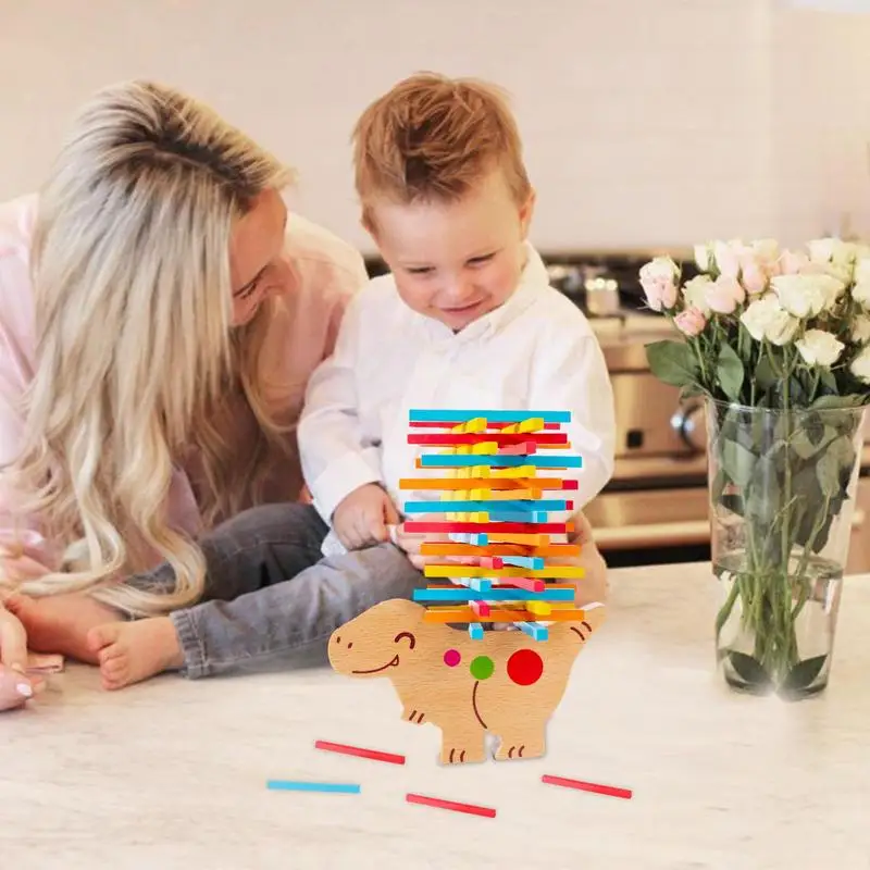 Wooden Stacking Balance Toys Wooden Stacking Board Games Cartoon Stacking Games Stacking Games Interactive Building Toy