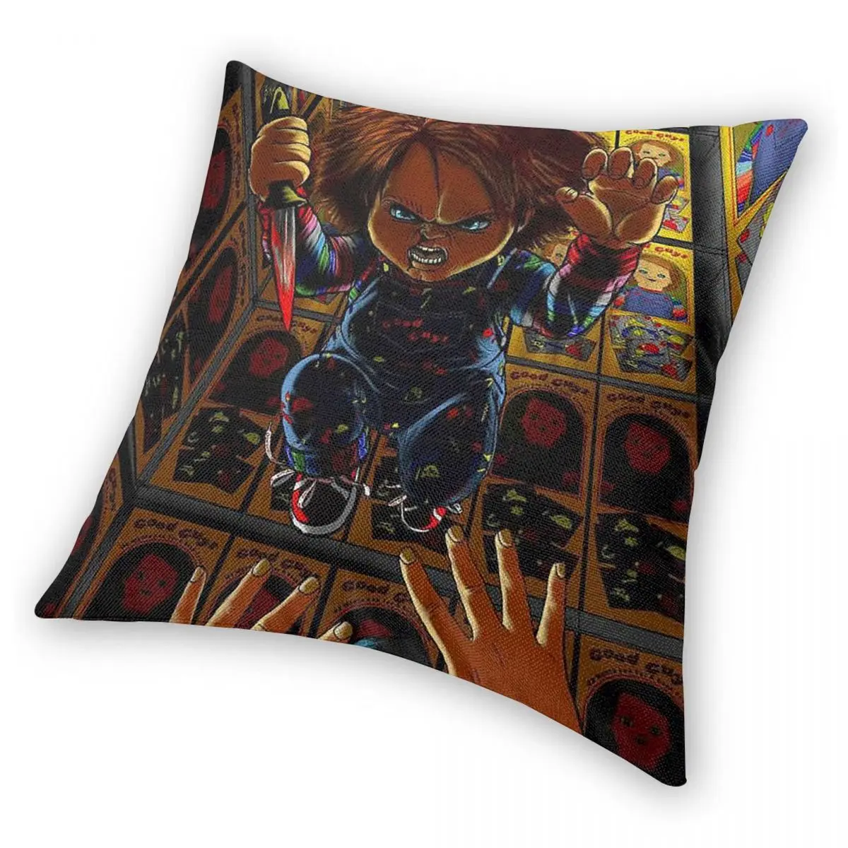 

Good Guys Child's Play Chucky - Killer Doll Square Pillowcase Pillow Cover Cushion Comfort Throw Pillow For Home Living Room
