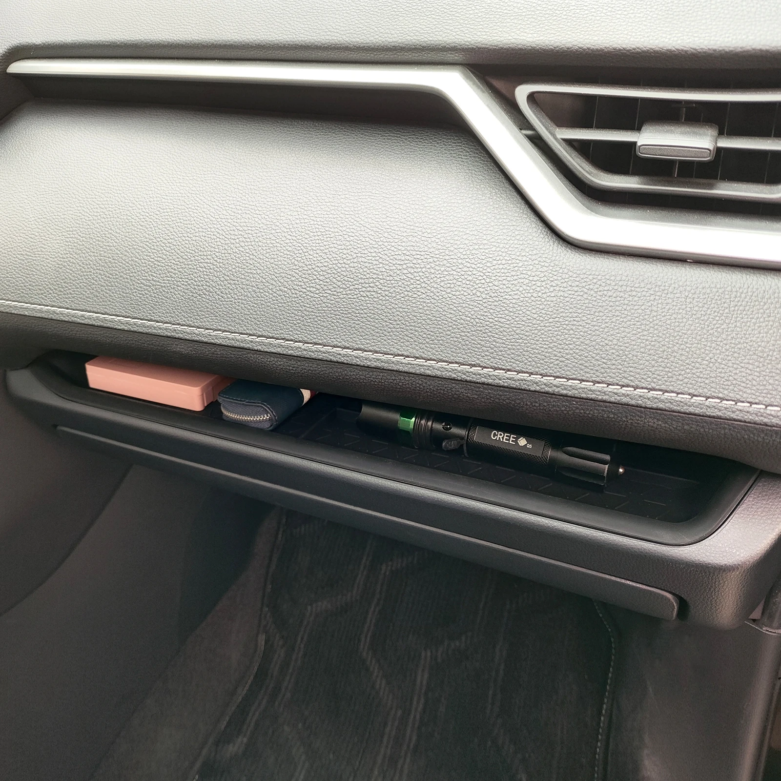 For 2024 2023 Toyota RAV4 2019-2022 Passenger Storage Organizer Mat Center Console Tray Armrest Car Storage Box ABS Accessories
