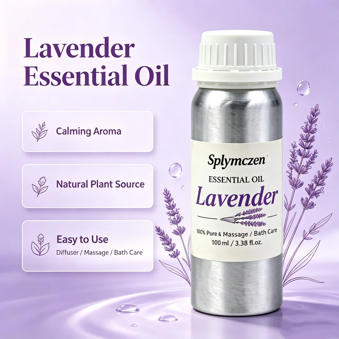 100ml Lavender Essential Oil Pure Natural Aroma Oil For Reed Diffuser Humidifier Aromatherapy Home Indoor Fragrance
