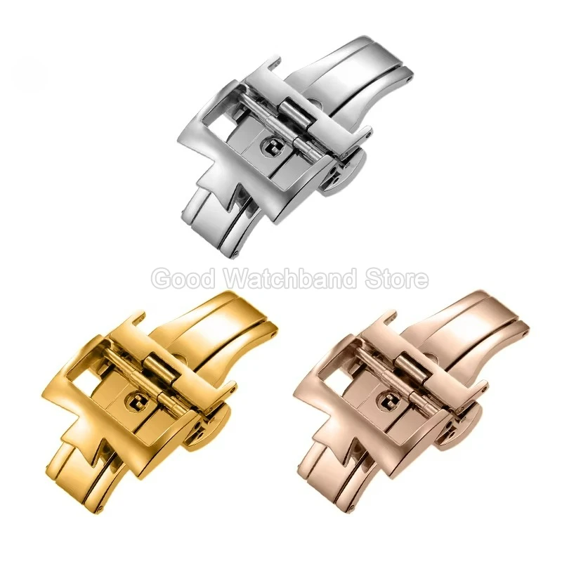 High Rigidity Smooth Polished Solid Steel Watch Buckle 18 20mm for Vacheron Constantin Overseas Patrimony Watchband Clasp