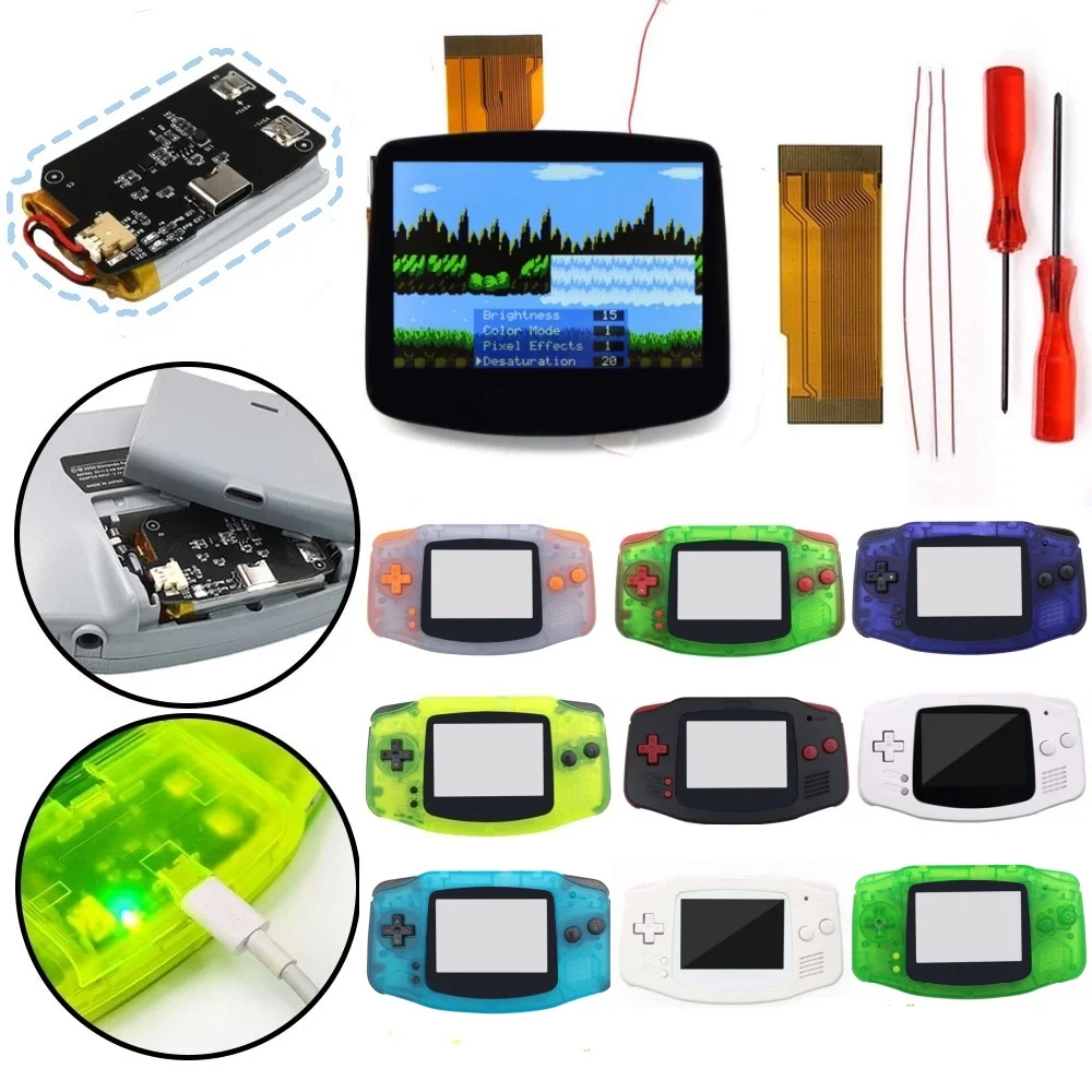 rechargeable-laminated-v5-hd-720x480-drop-in-screen-for-gba-v5-ips-lcd-kits-desaturation-frm-osd-w-new-shell-1800