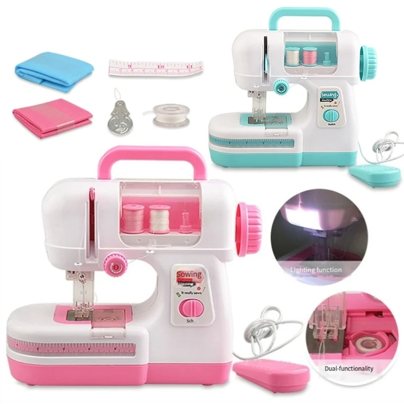 

Realistic Electric Sewing Machine Toy For Children Pretend Play Simulation Safe Plastic Portable Creative Skill Development A2UB
