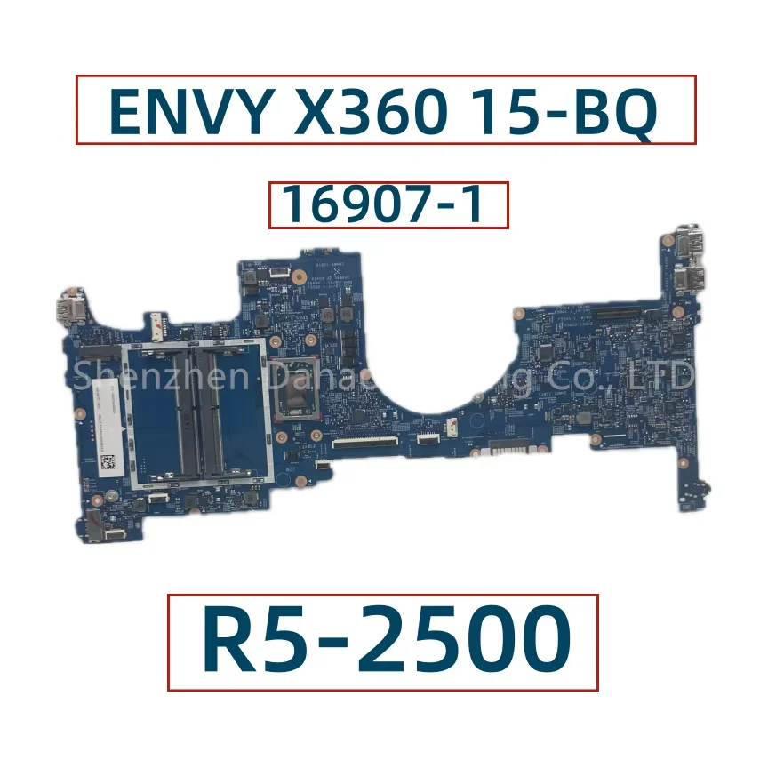 16907-1 448.0BY10.0011 For HP Envy X360 15-BQ Laptop Motherboard With R5-2500U 935101-001 935101-601 Fully Tested