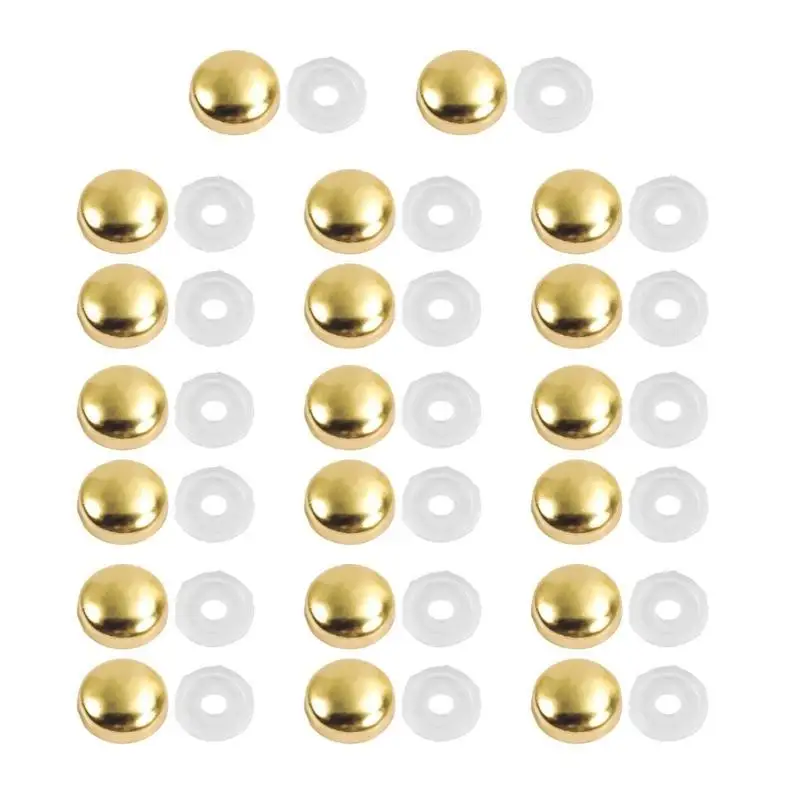 652F 20Pcs Mirror Fixing Screws Plastic Washers 16mm Mirror Screws Caps Decorative Screw Cover Fastener Easy to Use view 4