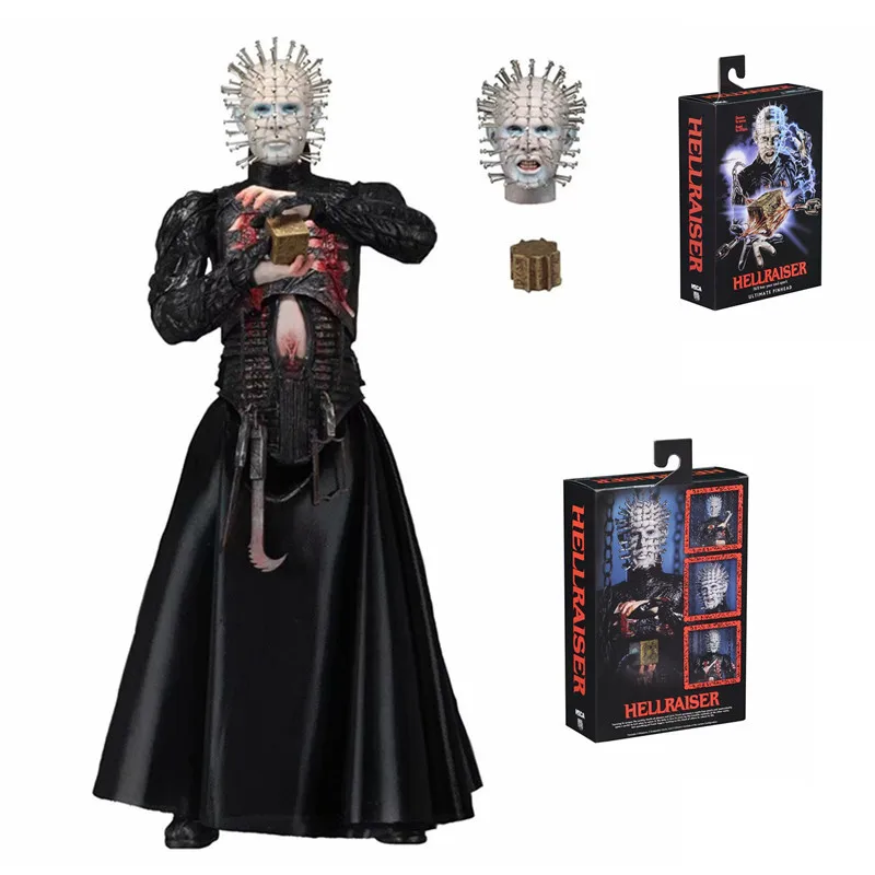 NECA Figure Hellraiser He'll Tear Your Soul Apart Ultimate Pinhead Action Figure PVC Movable Collection Toy Birthday Gifts