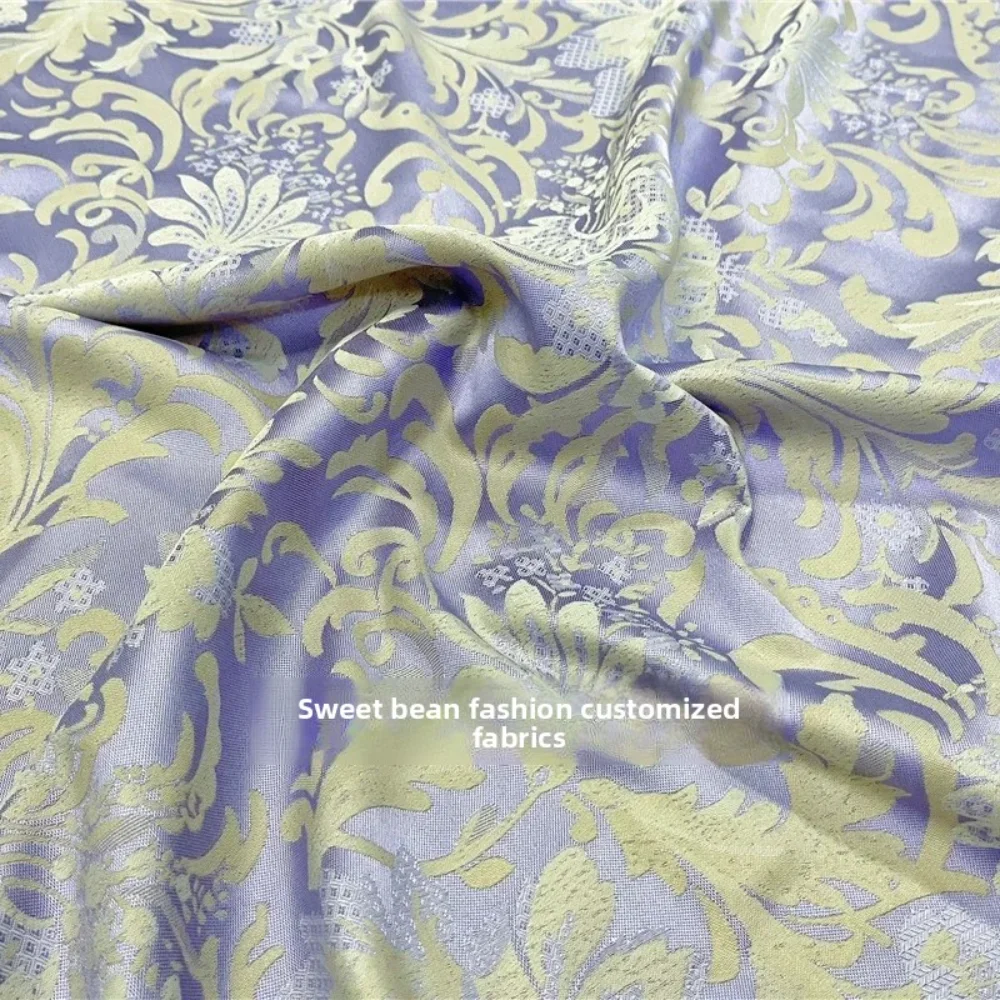 

Парчовая жаккардовая ткань с темным узором в стиле ретро, окрашенная в пряже платье, плащ, одежда, европейский бренд, модный дизайн, ткань для шитья