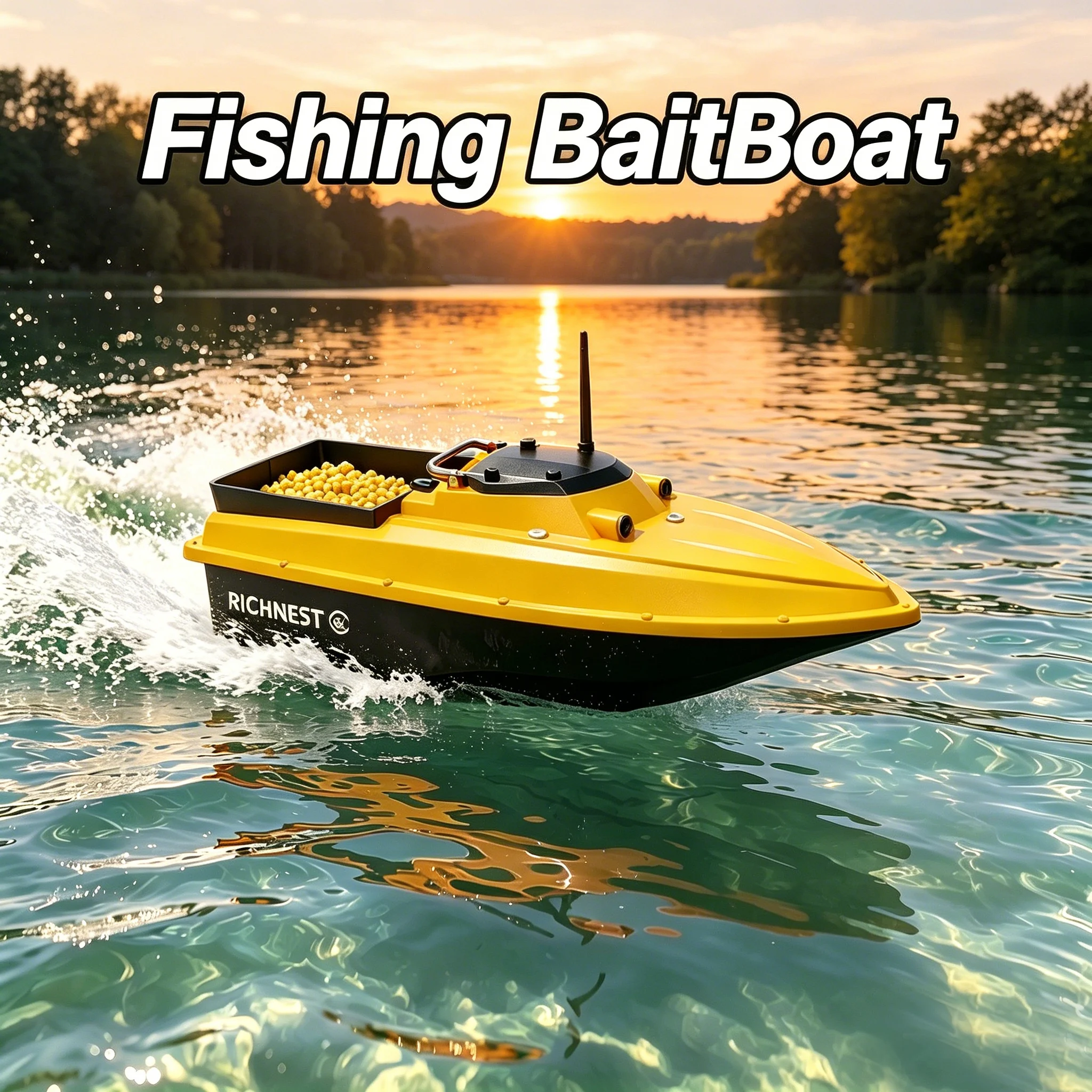 High Precision GPS RC Fishing Bait Boat  500M Remote Control 3KG Load 30cm Accuracy Auto Cruise Wave Resistant