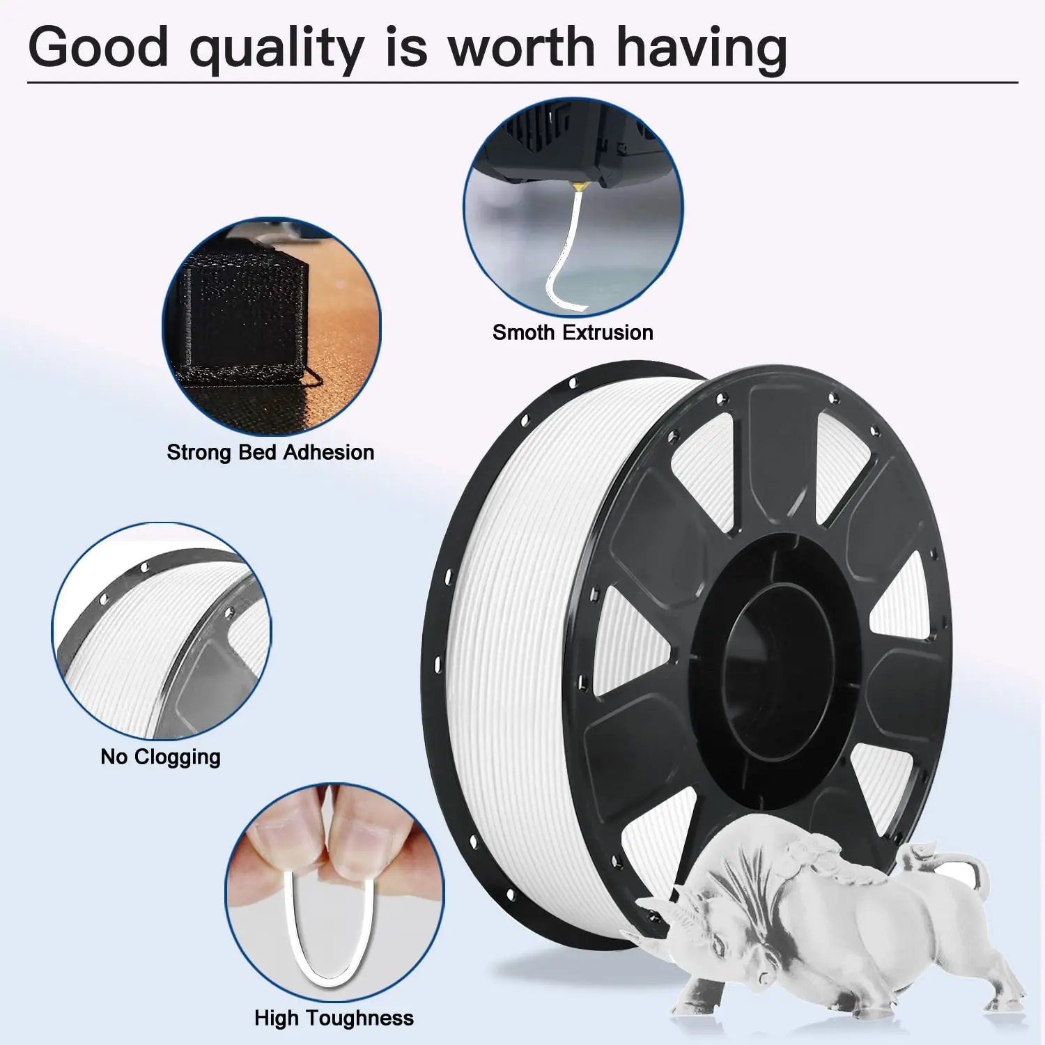 

CREALITY For Ender 3 V2 all FDM 3D 1KG 1.75mm PLA Filament No-Tangling Strong Bonding Dimensional Accuracy +/-0.02mm 3D Printer