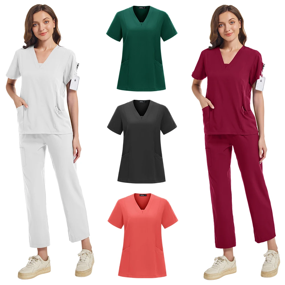 Wholesale Medical Uniform Scrubs Hospital Working Scrubs Set Medical Supplies Nurse Dental Surgery Suit Operating Room Workwear