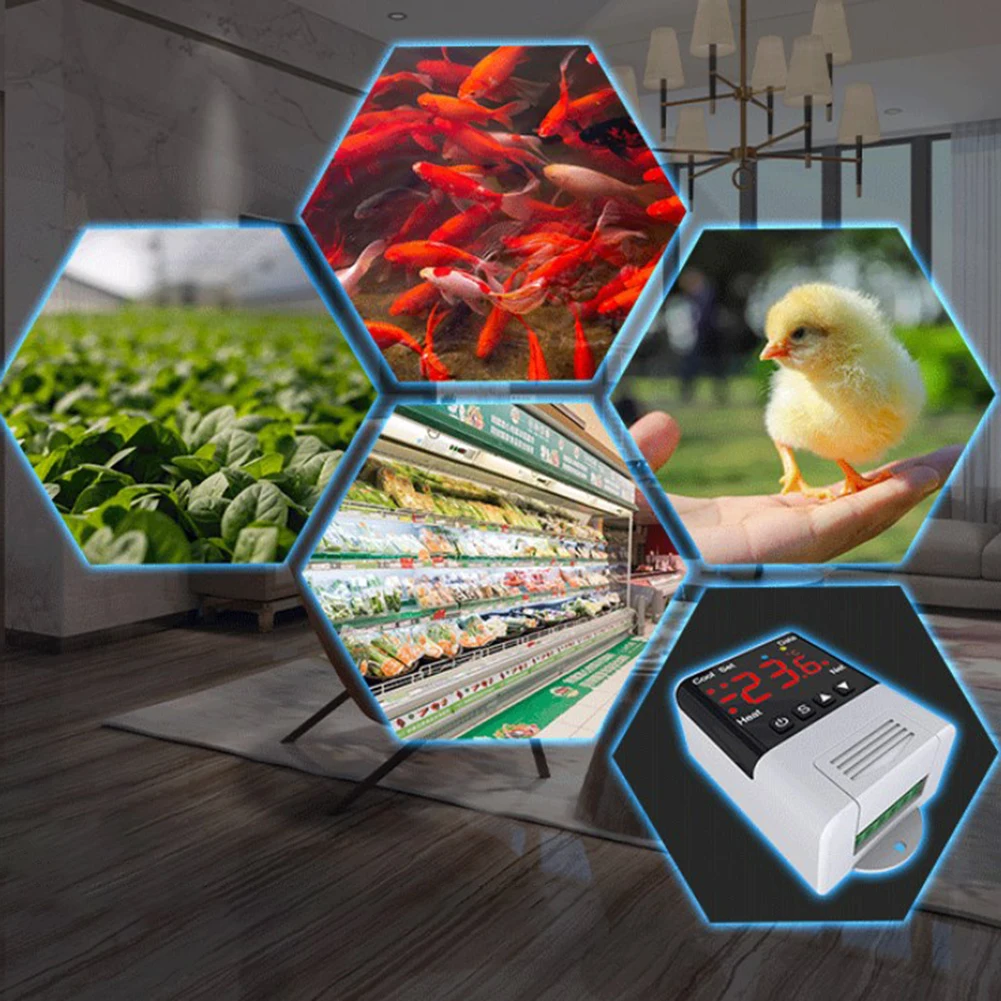 93*54*36mm Remote Control Thermostat WiFi Digital Thermostat Controller Precise Temperature Measurement Remote Access Control