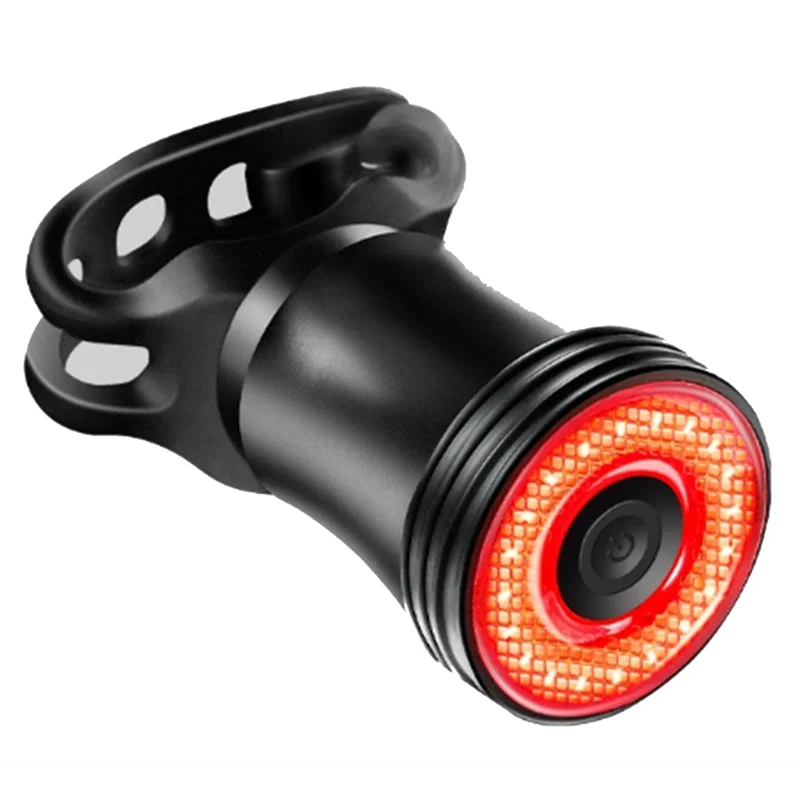 BNVN-Bicycle Brake Sensing Rear Light, Bike Tail Light LED Back Light Type-C Charging Rechargeable For Night Riding