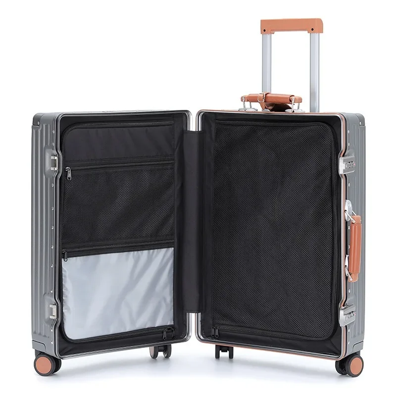 

24"28" High-quality Luggage Large-capacity Aluminum Frame Trolley Case 20 Inches PC Boarding Box with Wheel Suitcase