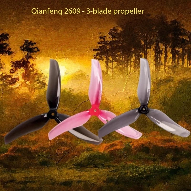 4 Paar Gemfan 2609-3 65 mm 3-Blatt-PC-Propeller 4CW + 4CCW für RC FPV Freestyle F9A-B U14 200 Hollow Cup Fußball-Drohne DIY