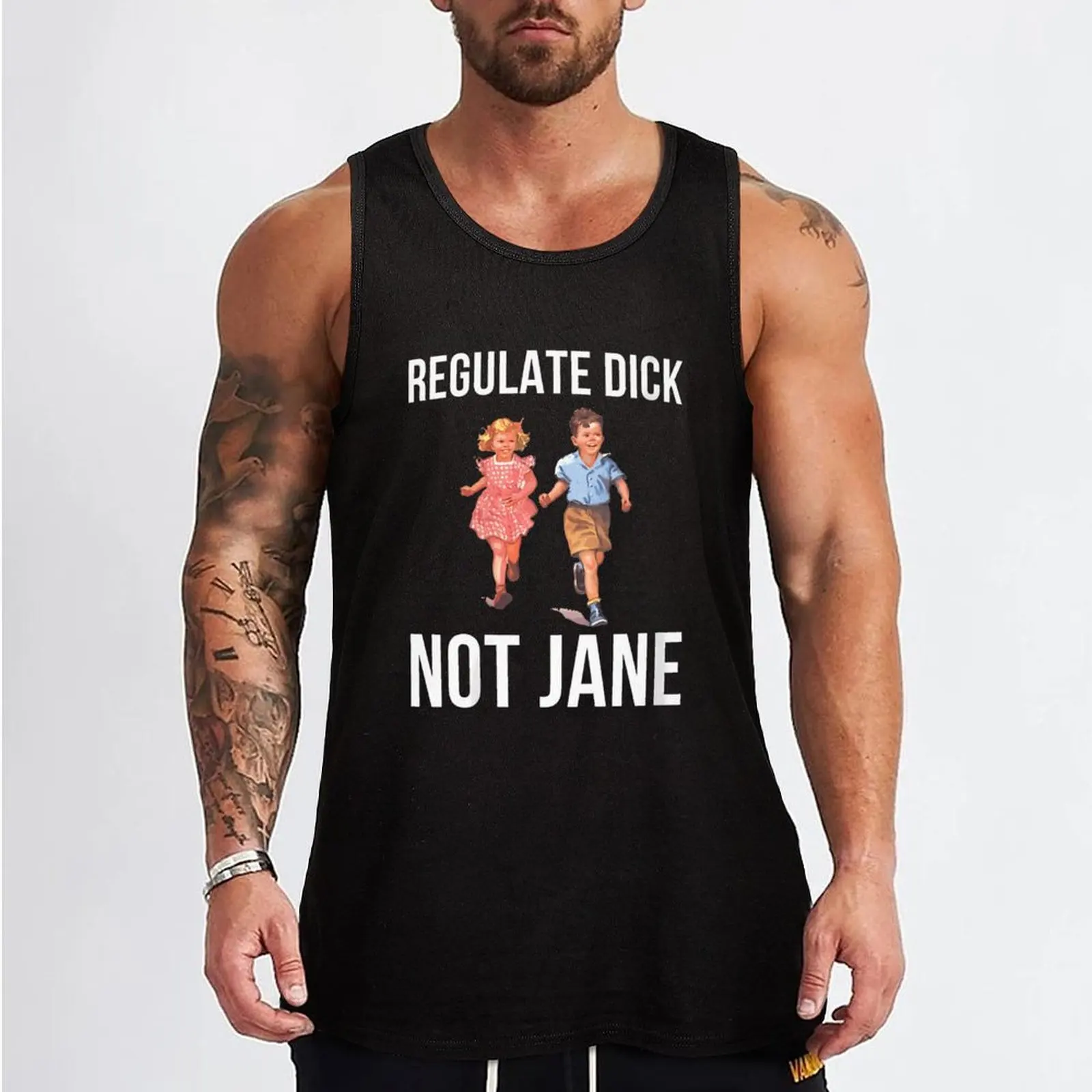 Regulate Dick Not Janes Tank Top Vest sleeveless vest men bodybuilding t shirt