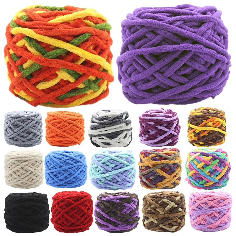 90-100g/Set Chenille Milk Skeins Yarn Chunky Crochet Needlework Dyed Wool Yarn For Crochet Hat Dolls Glove Blanket Low Price