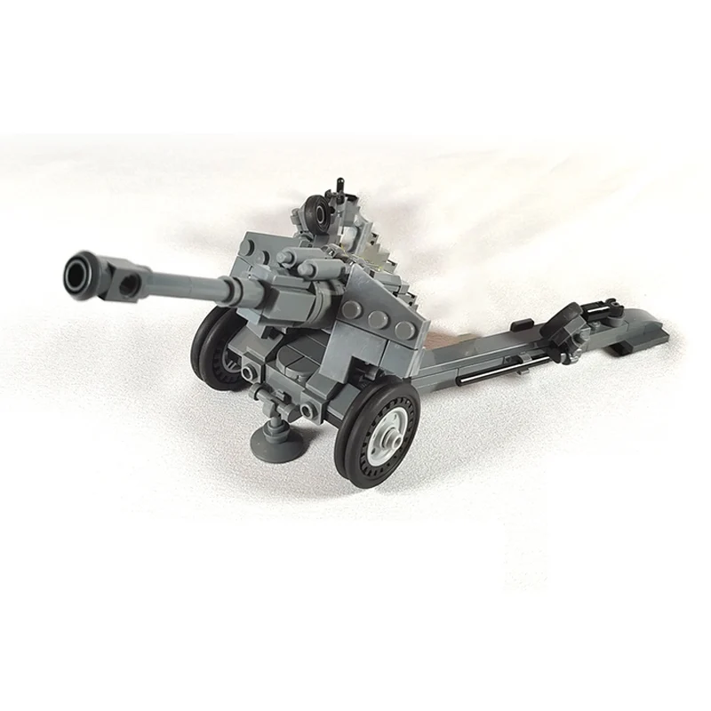 D-20 152mm Cannon Gun Model MOC Building Bricks War Equipment Modular Technology Gifts Holiday Assemble Children Toys Suit