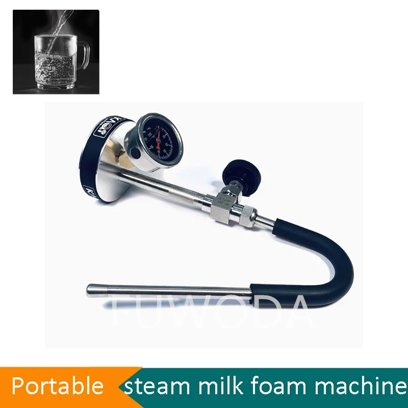 

Portable Detachable Camping Mocha Kettle Milking Machine Update Cow Grandma Bubble Blower Suitable for Steam Milk Foam Machine